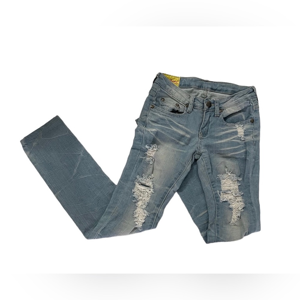 Machine Destroyed skinny leg jeans